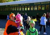 Pumpkin Express on the Mt. Rainier Scenic Railroad